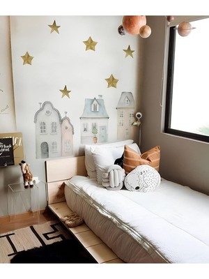 Wallhuman Masal Evleri Çocuk Odası Duvar Stickerı