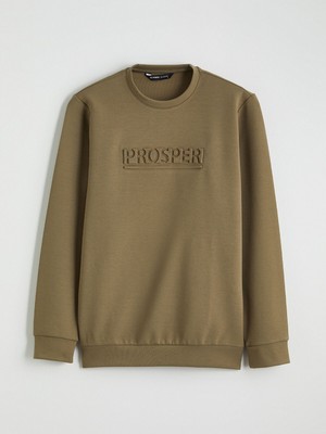 Lc Waikiki Yeni Sezon Bisiklet Yaka Baskılı Erkek Sweatshirt