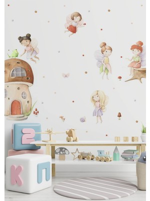Wallhuman Peri Masalı Çocuk Odası Duvar Stickerı