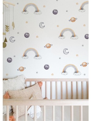 Wallhuman Gökyüzü Rüyası Çocuk Odası Duvar Stickerı