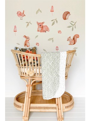 Wallhuman Mini Woodland Çocuk Odası Duvar Stickerı