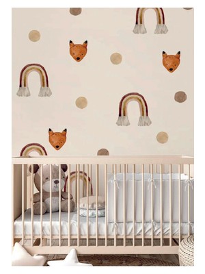 Wallhuman Tilkilerin Gökyüzü Çocuk Odası Duvar Stickeri