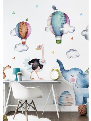 Wallhuman Filin Tropikal Ormanı Çocuk Odası Duvar Stickerı