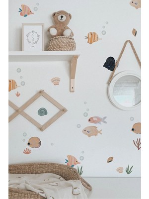 Wallhuman Küçük Balıklar Çocuk Odası Duvar Stickerı