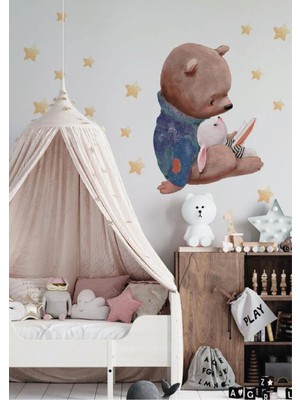 Wallhuman Bilge Ayıcık Çocuk Odası Duvar Stickerı