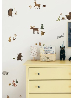 Wallhuman Neşeli Orman Arkadaşları Çocuk Odası Duvar Stickerı