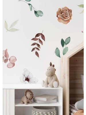 Wallhuman Kış Çiçekleri Çocuk Odası ve Ev Dekorasyonu Duvar Stickerı