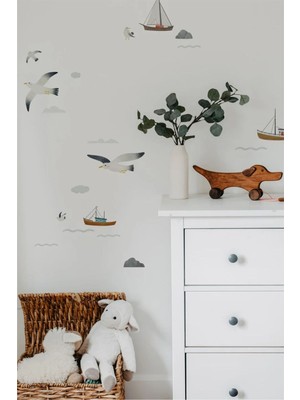 Wallhuman Deniz Manzarası Çocuk Odası Duvar Stickerı