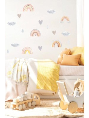 Wallhuman Modern Gökkuşağı Çocuk Odası Duvar Stickerı