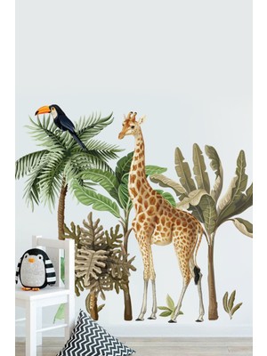 Wallhuman Tropikal Yaşam Duvar Stickerı