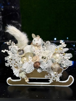 New Bliss Decor Studio Yılbaşı Tasarım Peri LED Işıklı Lüks Kızak