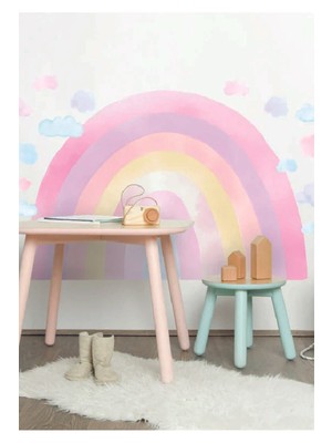 Wallhuman Büyüleyici Gökküşağı Çocuk Odası Duvar Stickeri