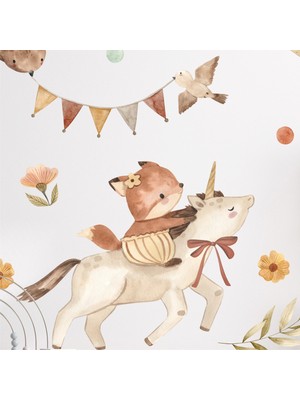 Wallhuman Gezgin Kuşlar Çocuk Odası Duvar Stickerı