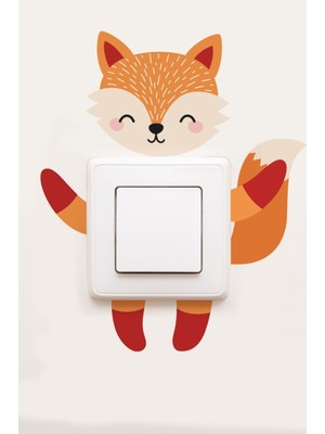 Wallhuman Priz- Mutlu Tilki Çocuk Odası Stickerı