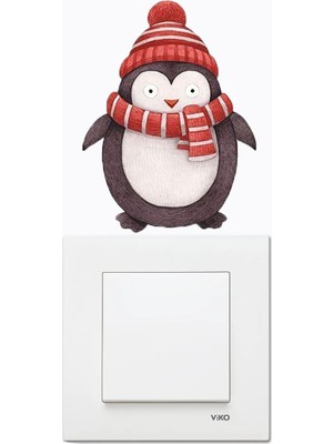 Wallhuman Priz-Üşüyen Penguen Çocuk Odası Stickerı