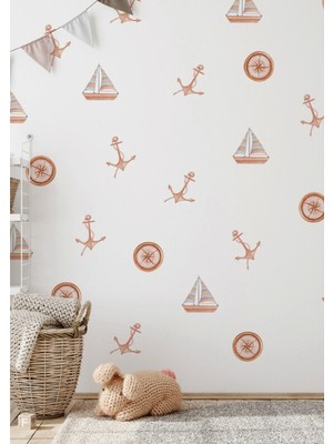 Wallhuman Denizci Teknesi Çocuk Odası Duvar Stickerı
