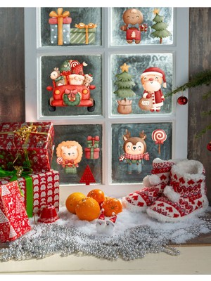 Wallhuman Yılbaşı-Noel Hayvanları Çocuk Odası Cam ve Duvar Stickerı