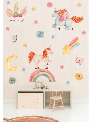 Wallhuman Unicorn Çocuk Odası Duvar Sickerı