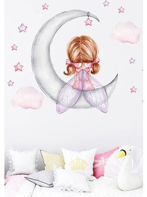 Wallhuman Ayda Peri Kızı Çocuk Odası Duvar Stickerı