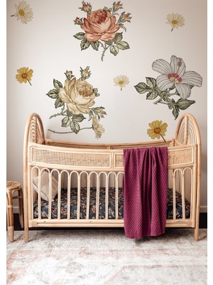 Wallhuman Vintage Çicek Duvar Stickerı