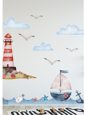 Wallhuman Deniz Macerası Çocuk Odası Duvar Stickerı