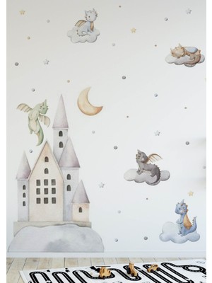 Wallhuman Dragons Çocuk Odası Duvar Stickerı