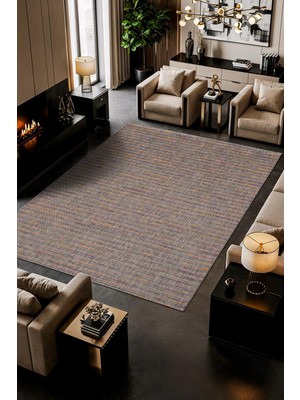 Karmen Halı Zeen ZE003R Sisal Gri Kolay Temizlenebilir Makinede Yıkanabilir Mutfak Halısı Pamuk Taban