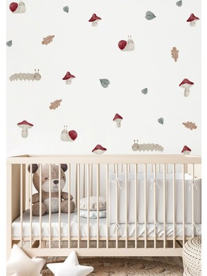 Wallhuman Kırmızı Diyar Çocuk Odası Duvar Stickerı