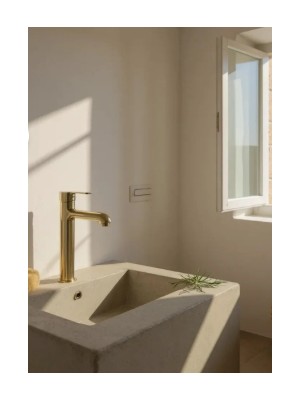 Mat Gold Lavabo Bataryası Çanak Uyumlu Mat Altın Yüksel Model Armatür