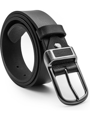 Adera Erkek Siyah %100 Hakiki Deri Kemer