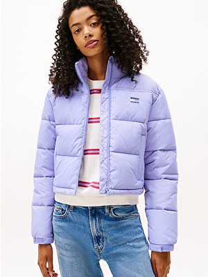 Tommy Hilfiger Kadın Mavi Şişme Ceket