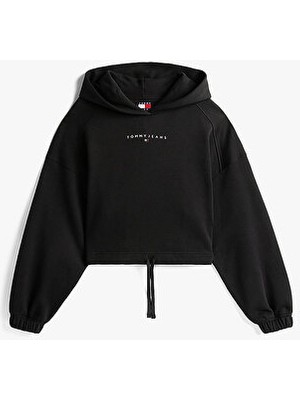 Tommy Hilfiger Kadın Siyah Kapüşonlu Üst