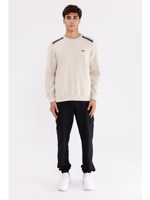 Selanik Kumaş Yapılı Esnek Manşetli Konforlu Rahat Kesim Sweatshirt