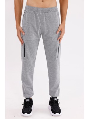 Pıtırcık Yüzeyli Konforlu Bel Lastikli Ayarlanabilir Bağcıklı Iki Cepli Rahat Kesim Eşofman Altı