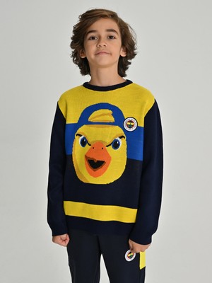 Fenerium Çocuk Trıbun Jakarlı Yellow Sweat