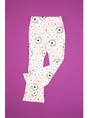 U.S. Polo Assn. Kız Çocuk Krem İspanyol Paça Tayt 50318086-VR256