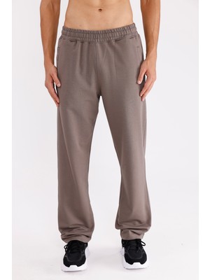 Lastikli Bel Yan Cepli Arka Tek Cepli Düz Paça Logo Işlemeli Rahat Kesim Mevsimlik Eşofman Altı