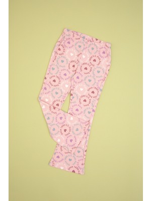 U.S. Polo Assn. Kız Çocuk Pudra İspanyol Paça Tayt 50318086-VR042