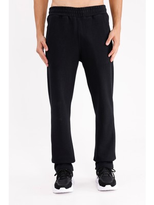 Selanik Dokulu Esnek Bel Kordonlu Rahat Kalıp Yan Cepli Paça Lastikli Eşofman Altı