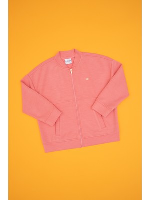 U.S. Polo Assn. Kız Çocuk Neon Pembe Fermuarlı Örme Hırka 50317869-VR105