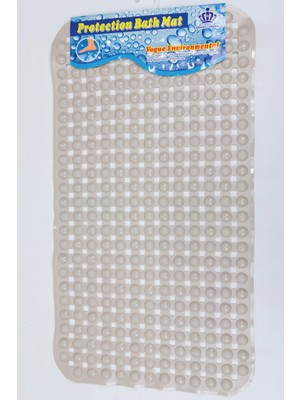 Renkliürün Yuvarlak Kabartma Silikon Kaydırmaz Taban Duşakabin ve Banyo Paspası (Bej)