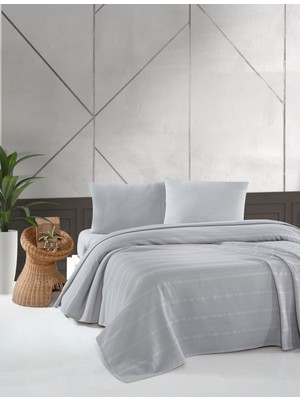 Evde Home Pamuk  Pike Seti -Lastikli Çarşaf - Yastık Kılıfı - Pike Örtüsü