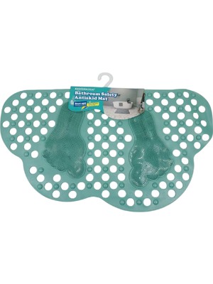 Renkliürün Ayak Temizleme Matı Kabartma Silikon Kaydırmaz Taban Duşakabin ve Banyo Matı (YEŞIL)(70X40)