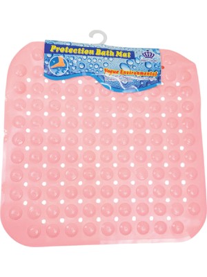 Renkliürün Silikon Kaydırmaz Taban Duşakabin ve Banyo Paspası (Pembe)