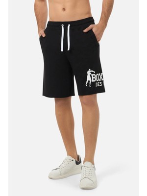 Boxeur Des Rues White Shorts With Logo Black