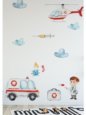Wallhuman Sağlık Ekibi Çocuk Odası Duvar Stickerı