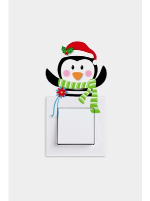 Wallhuman Priz- Penguen Çocuk Odası Priz Stickerı