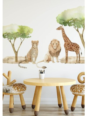Wallhuman Africa Jungle Çocuk Odası Duvar Stickerı