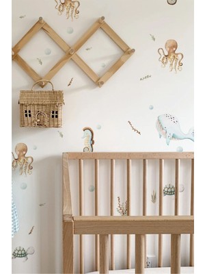 Wallhuman Küçük Deniz Canlıları Soft Renkli Çocuk Odası Duvar Stickerı