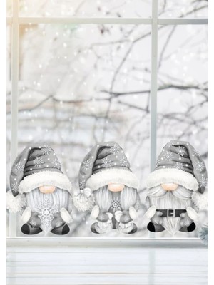 Wallhuman Yılbaşı-Gri Cüceler Çocuk Bebek Odası Sticker Set